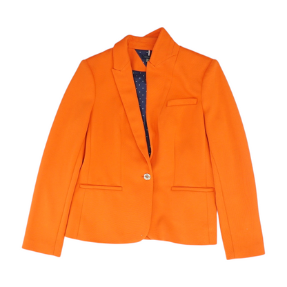 Orange Solid Blazer
