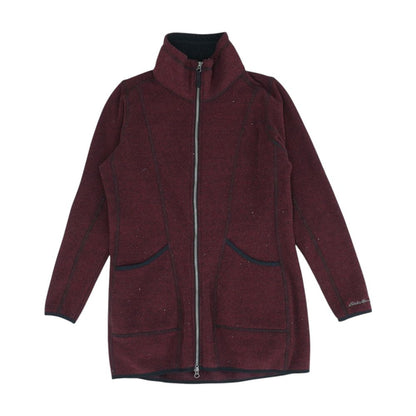 Burgundy Polka Dot Lightweight Coat