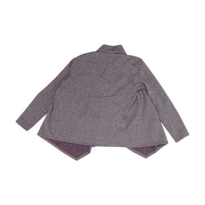Purple Solid Cardigan Sweater