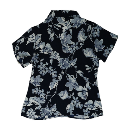 Navy Floral Blouse