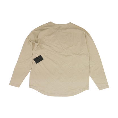 Beige Solid T-Shirt
