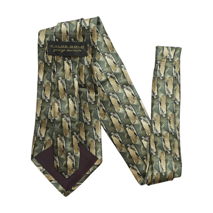 Green Print Neck Tie