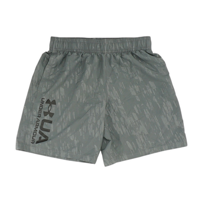 Gray Print Active Shorts