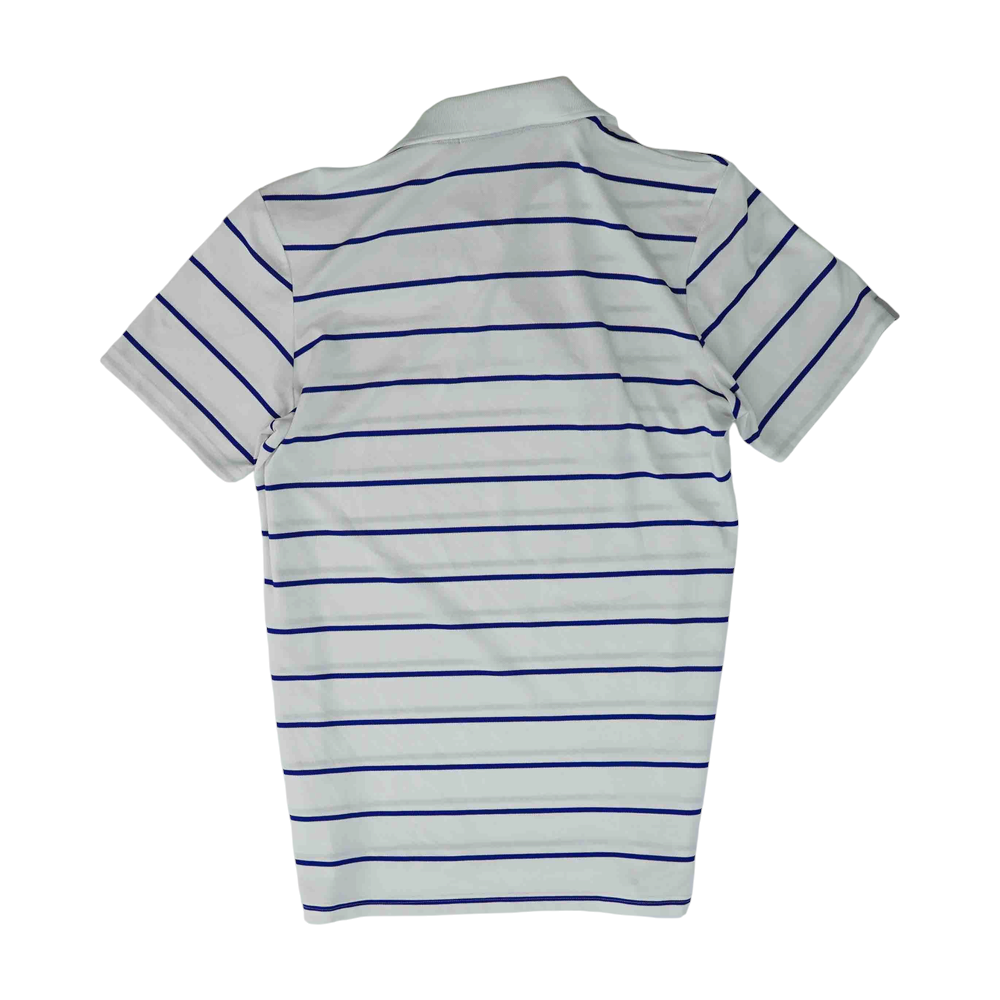 White Striped Short Sleeve Polo