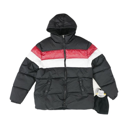 Black Color Block Puffer Jacket