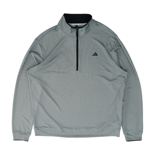 Gray Solid 1/4 Zip Pullover