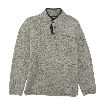 Gray Solid 1/4 Zip Pullover