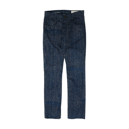 Blue Striped Straight Pants