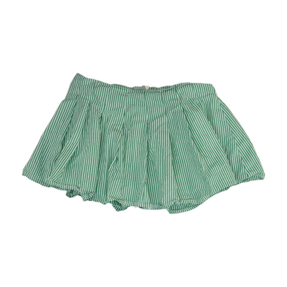 Green Striped Mini Skort