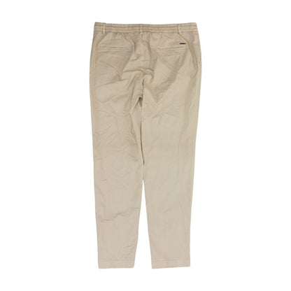 Tan Stretch Cotton Gabardine Jogger Pant