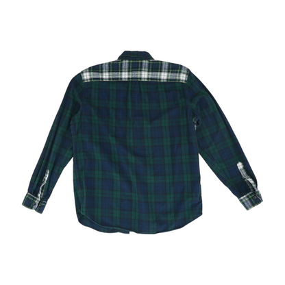 Green Plaid Flannel Button Down