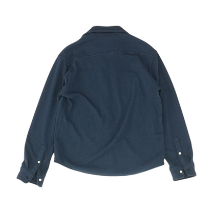 Navy Striped Flannel Button Down