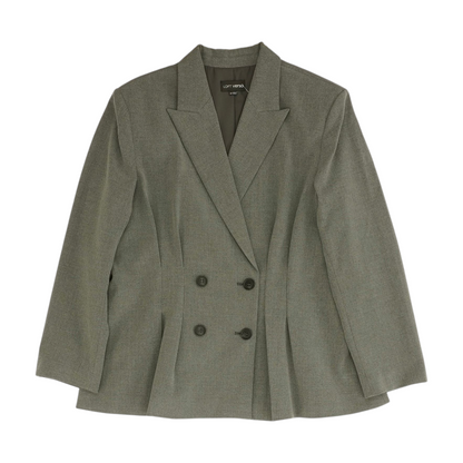 Ann Taylor Loft Gray Petite Solid Blazer – Image 1