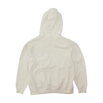 White Solid Hoodie Pullover
