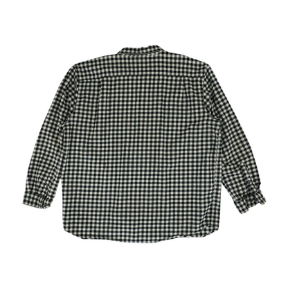 Black Check Flannel Button Down