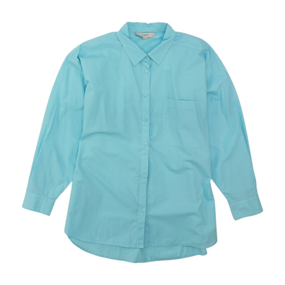 Blue Petite Button Down