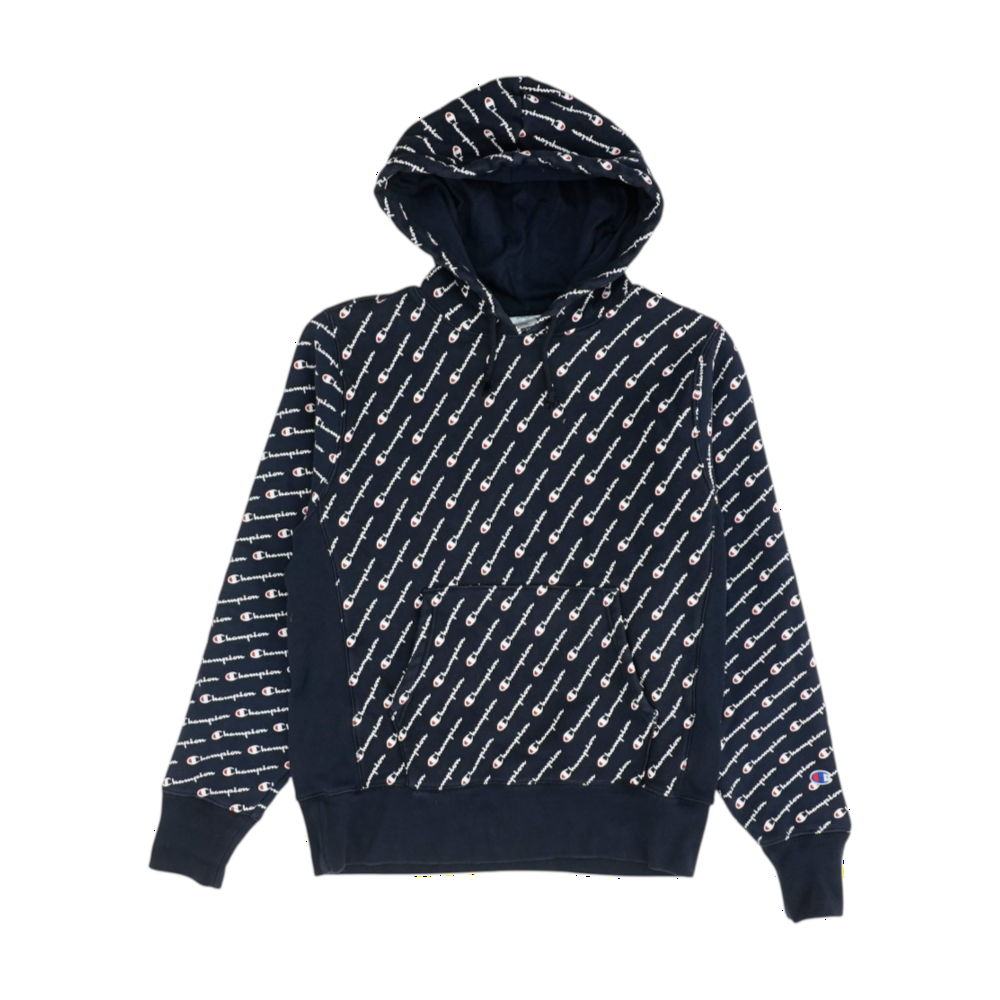 Champion Navy Print Hoodie Pullover – Image 1