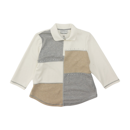 Multi Petite Color Block 1/4 Zip Sweater