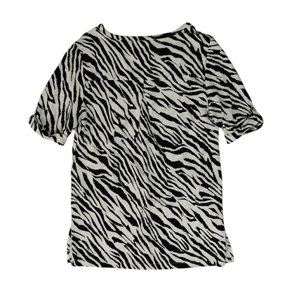Black Animal Print Blouse