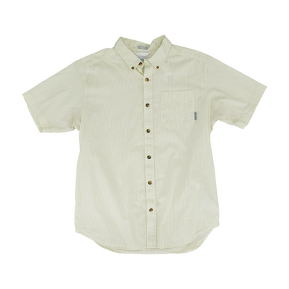 Yellow Striped Short Sleeve Button Down