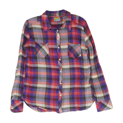 Purple Check Button Down