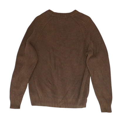 Brown Solid Pullover Sweater