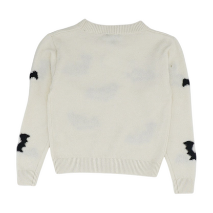 Ivory Graphic Pullover Sweater