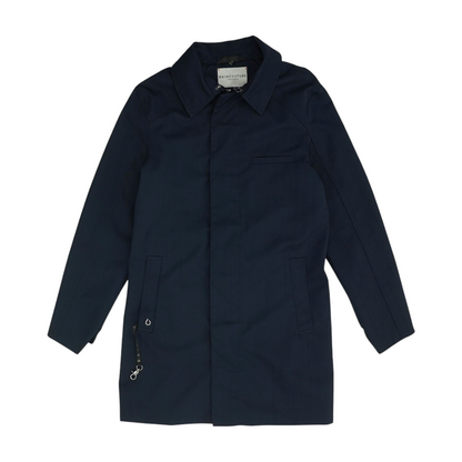 Navy Solid Rain Coat