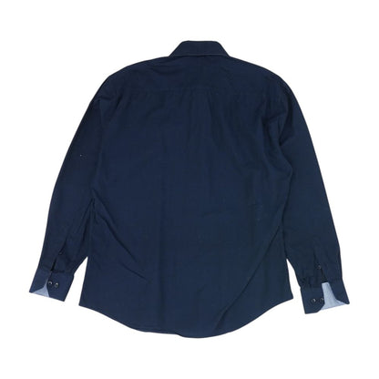 Navy Solid Long Sleeve Button Down