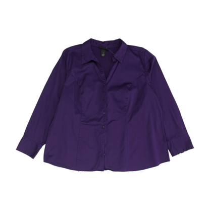 Purple Plus Size Button Down