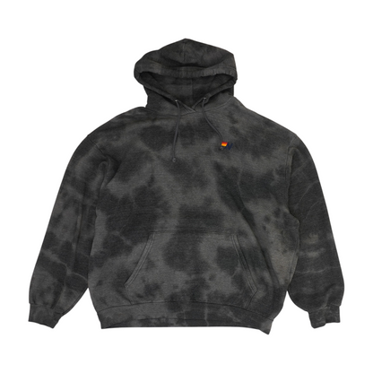 Gray Tie-Dye Hoodie Pullover