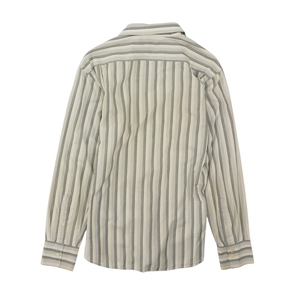 Gray Striped Long Sleeve Button Down