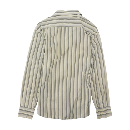 Gray Striped Long Sleeve Button Down