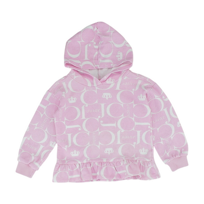 Pink Print Hoodie Pullover