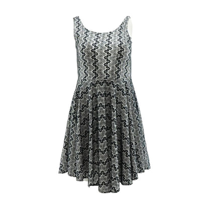 White Graphic Midi Dress
