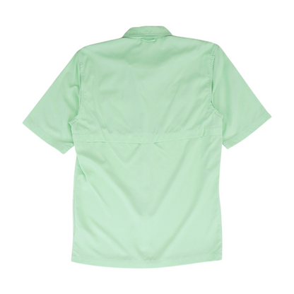 Green Solid Outdoor Button Down