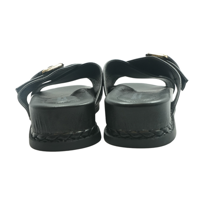Black Flat Sandals
