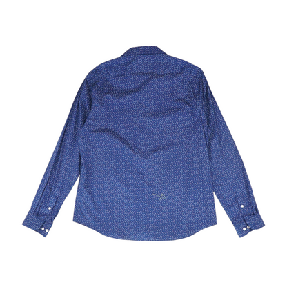 Blue Print Long Sleeve Button Down