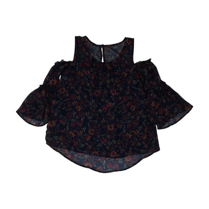 Navy Floral Blouse