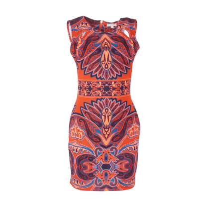 Red Paisley Mini Dress