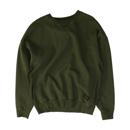 Green Solid Sweatshirt Pullover