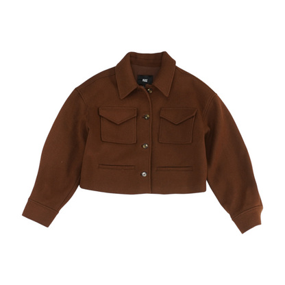 Brown Solid Jacket