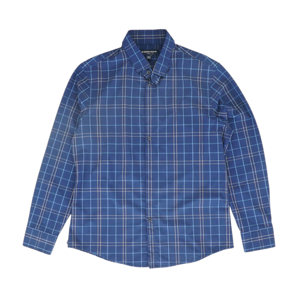 Blue Plaid Long Sleeve Button Down
