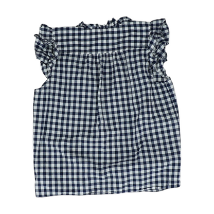 Navy Check Blouse
