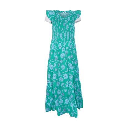 Green Floral Midi Dress