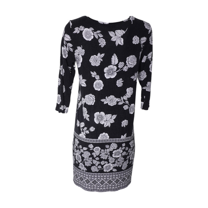 Black Petite Floral Mini Dress