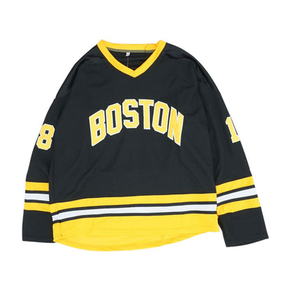 Black Gilmore Boston Color Block Long Sleeve Jersey