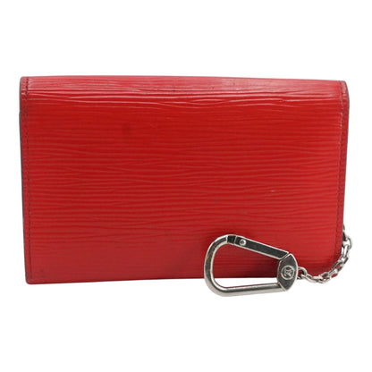 Cerise Epi Leather Clefs Rabat Key Pouch in Red