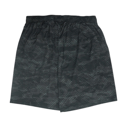 Black Abstract Active Shorts