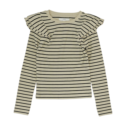 Beige Striped Blouse